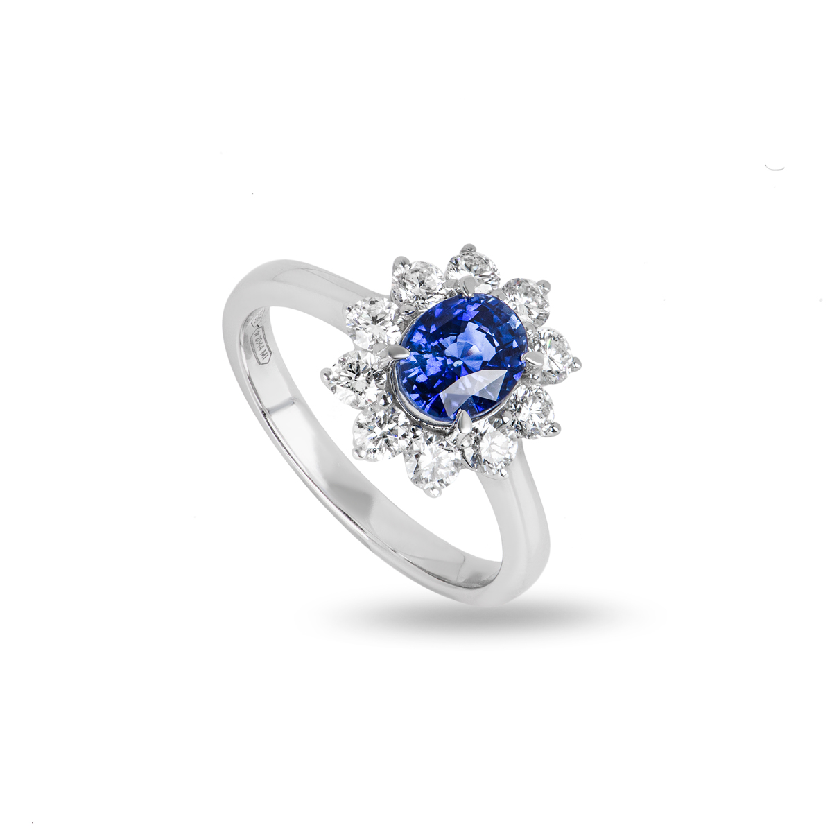 White Gold Sapphire & Diamond Dress Ring 1.67ct
